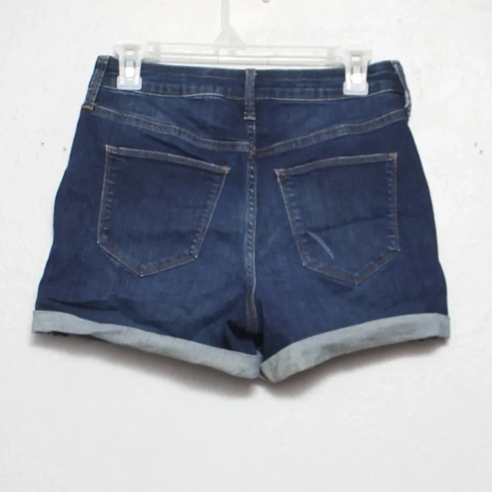 Universal Thread Dark Blue Distressed Denim Shorts